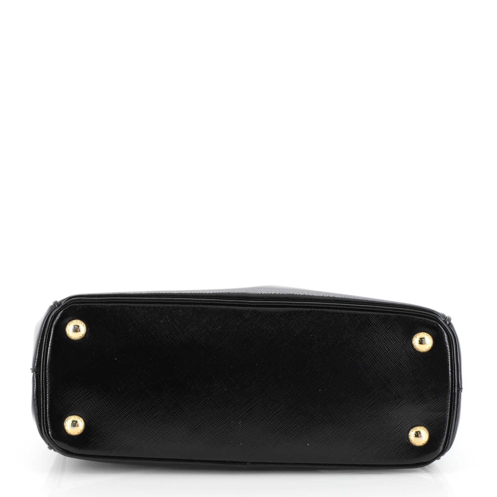 Double Zip Lux Tote Vernice Saffiano Leather Mini