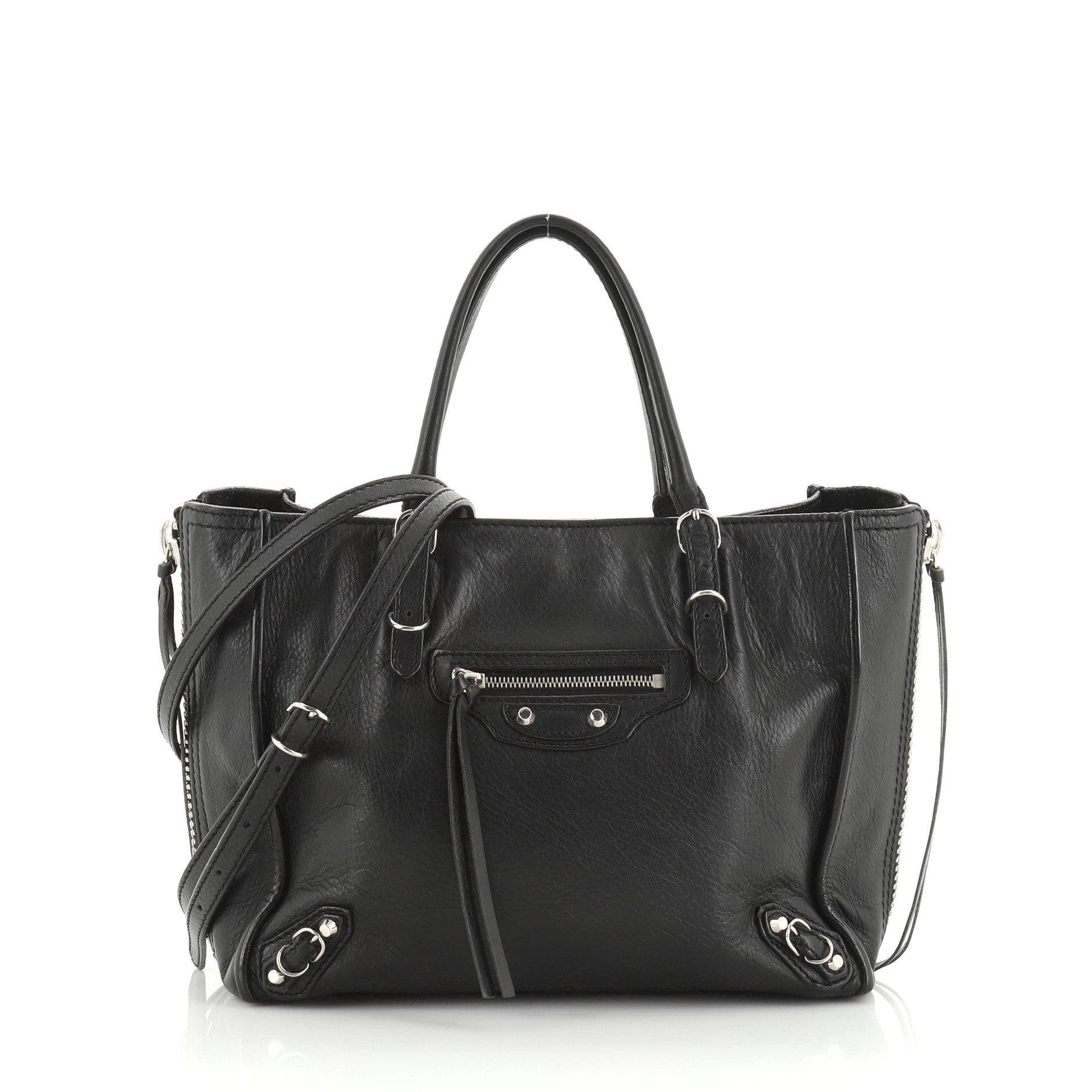 Papier A4 Zip Around Classic Studs Bag Leather Mini