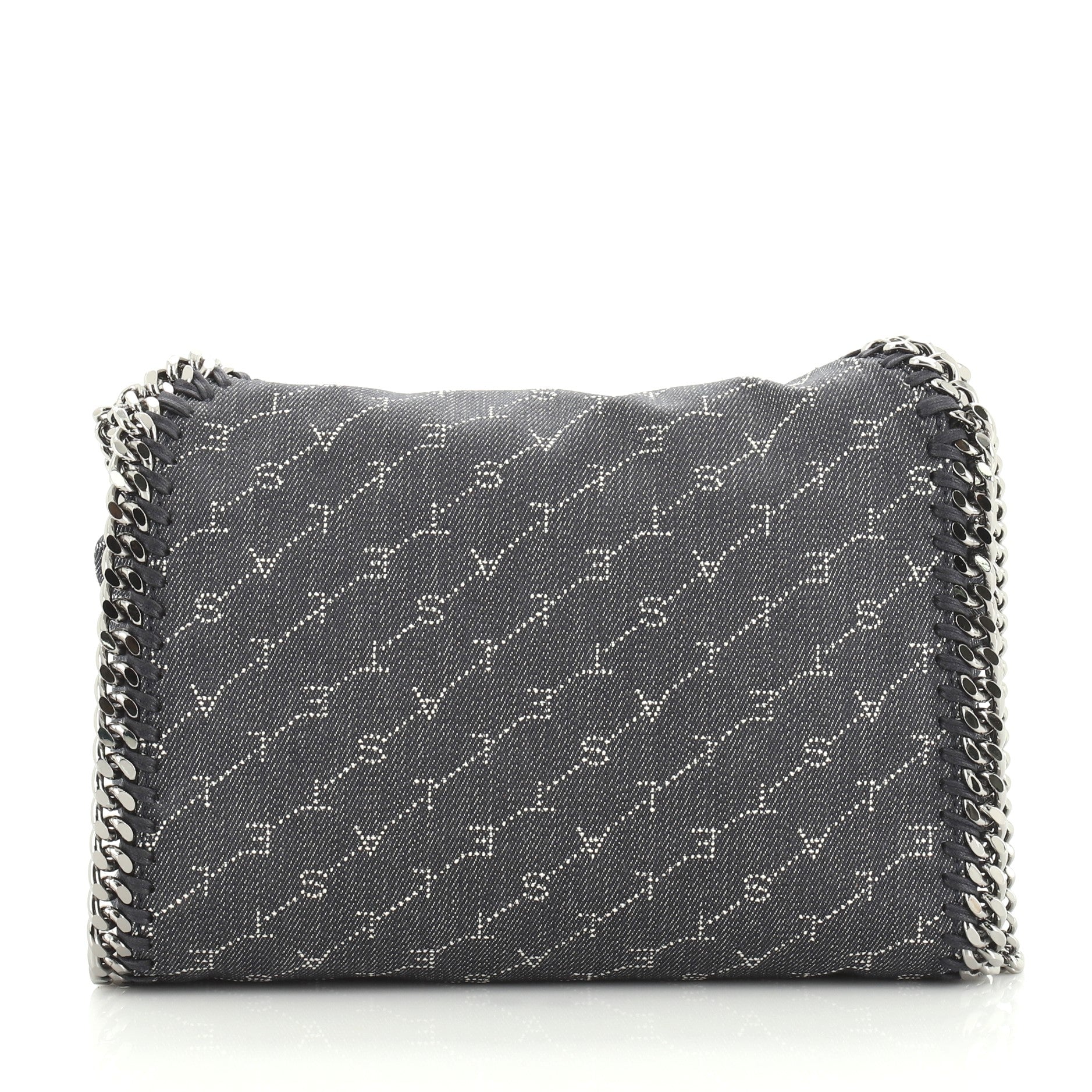 Falabella Fold Over Crossbody Bag Printed Denim Mini