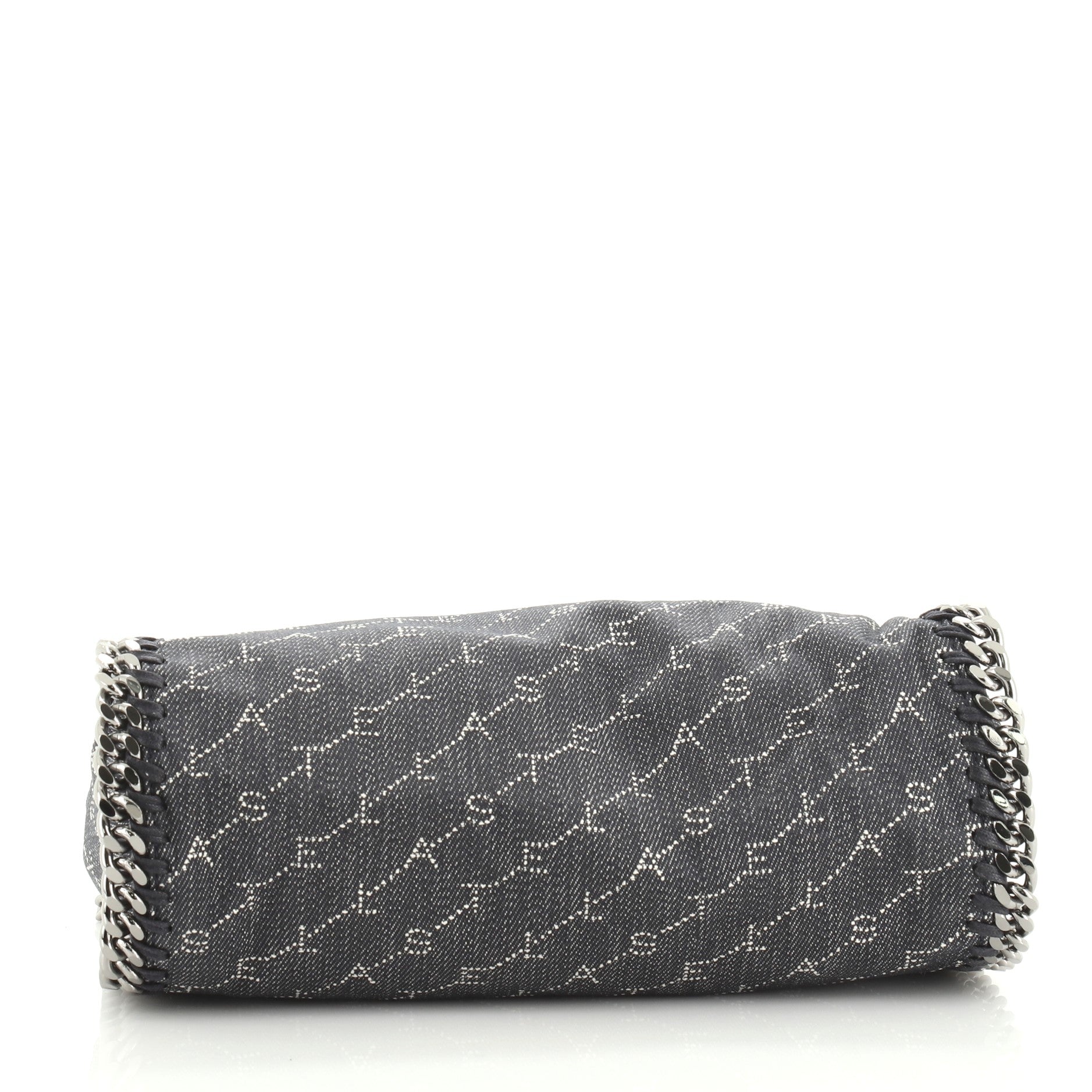 Falabella Fold Over Crossbody Bag Printed Denim Mini