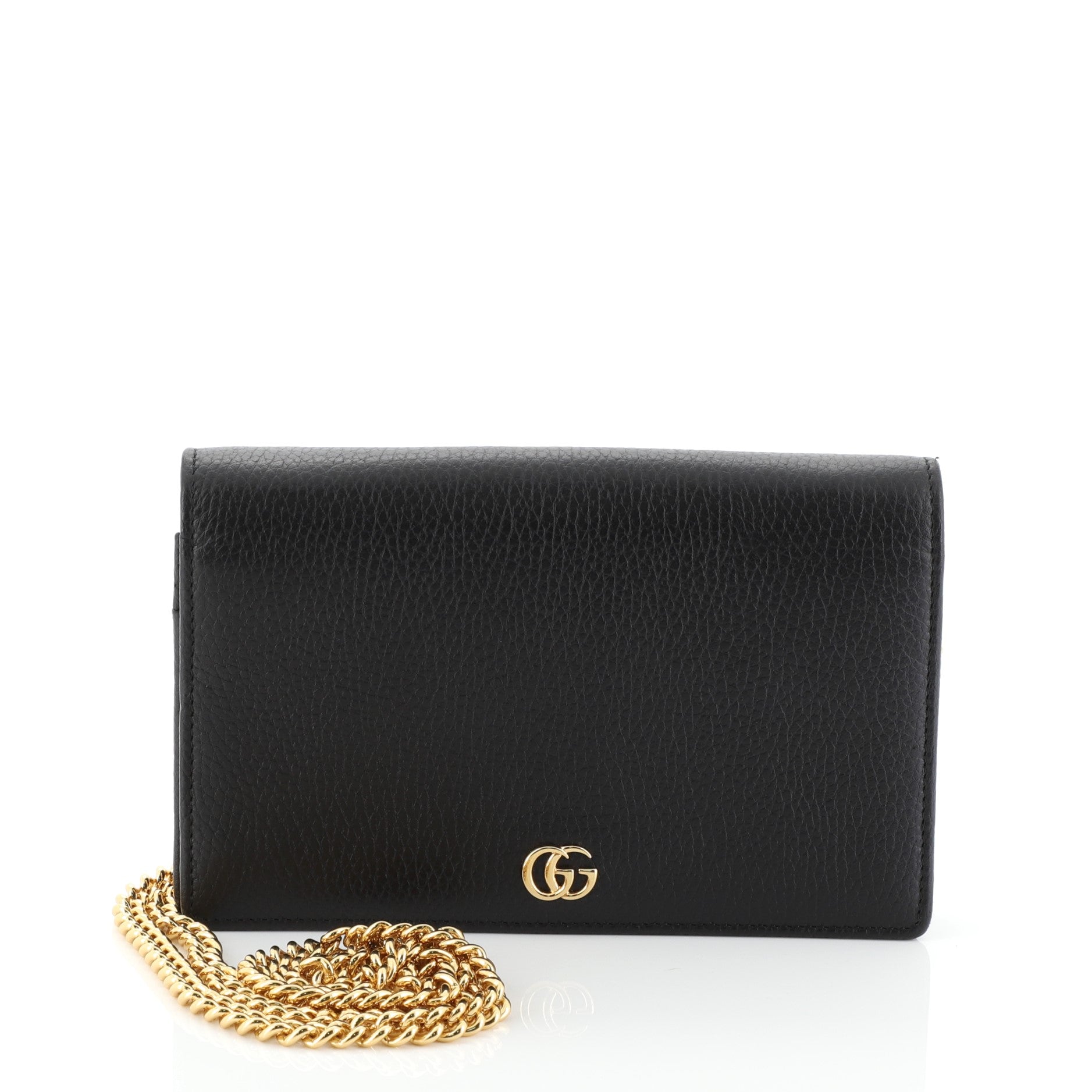 Petite GG Marmont Chain Wallet Leather Mini