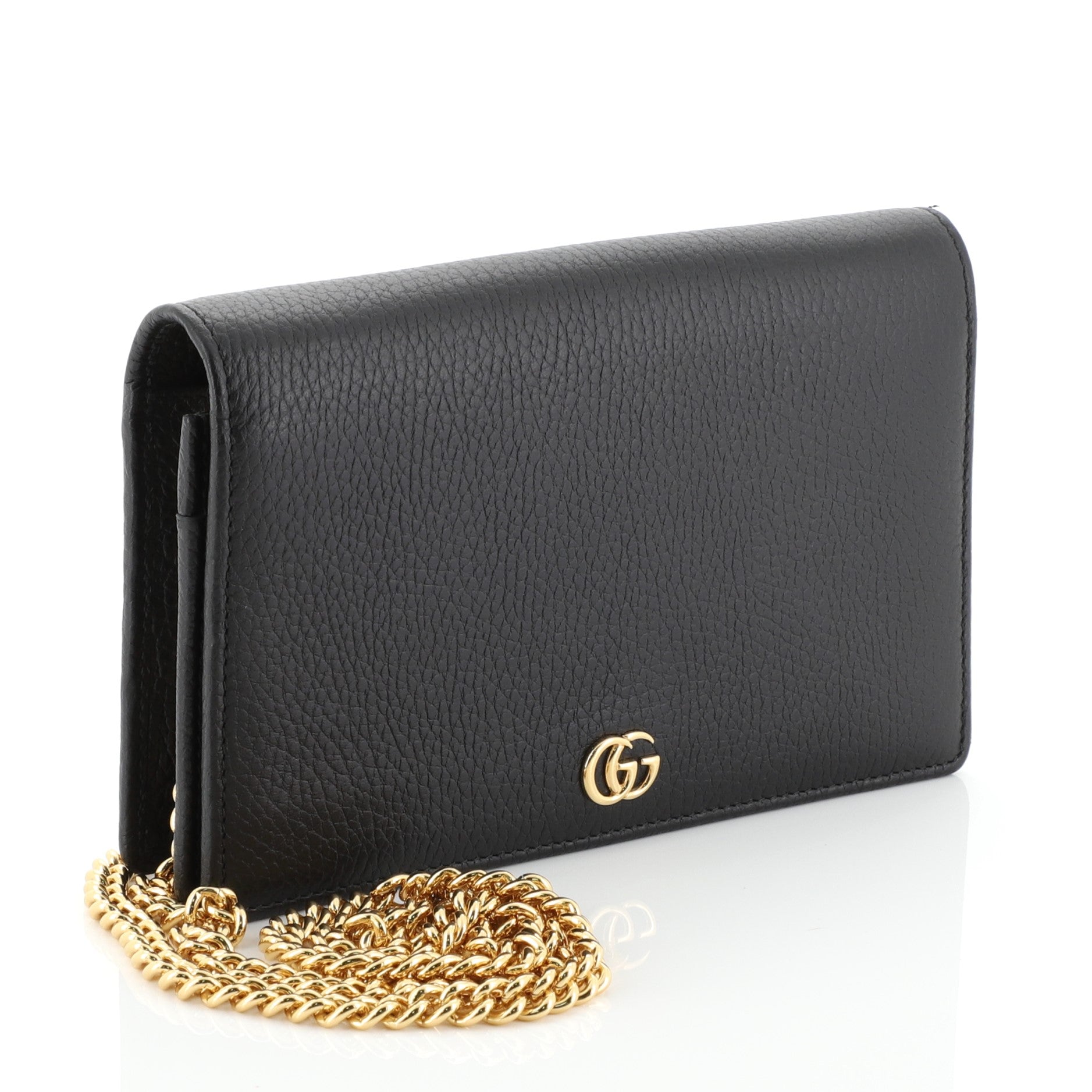 Petite GG Marmont Chain Wallet Leather Mini