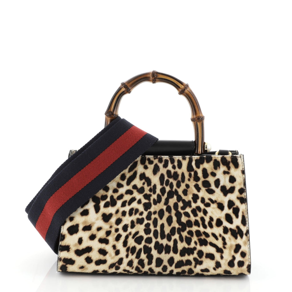 Nymphaea Top Handle Bag Printed Calf Hair Mini