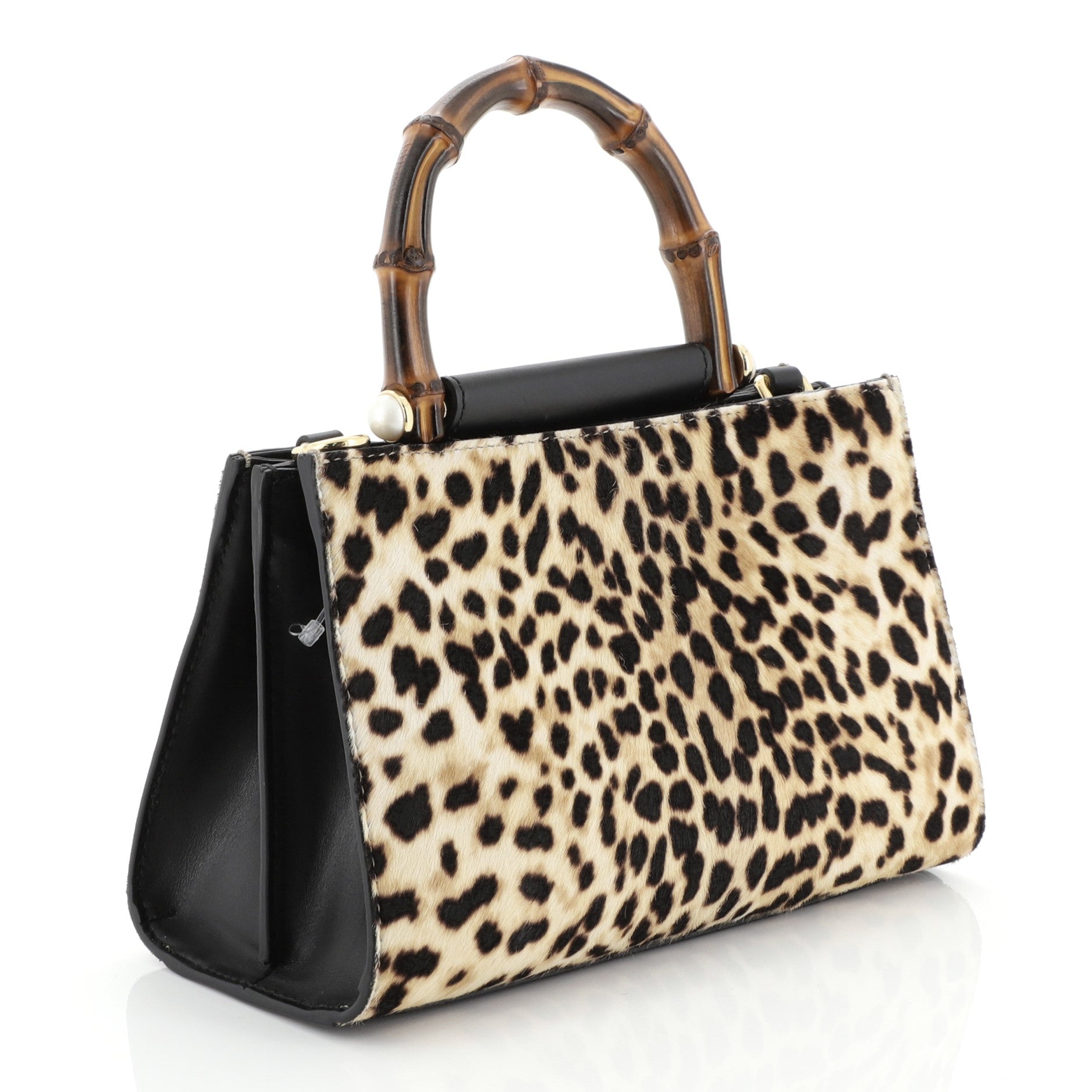 Nymphaea Top Handle Bag Printed Calf Hair Mini
