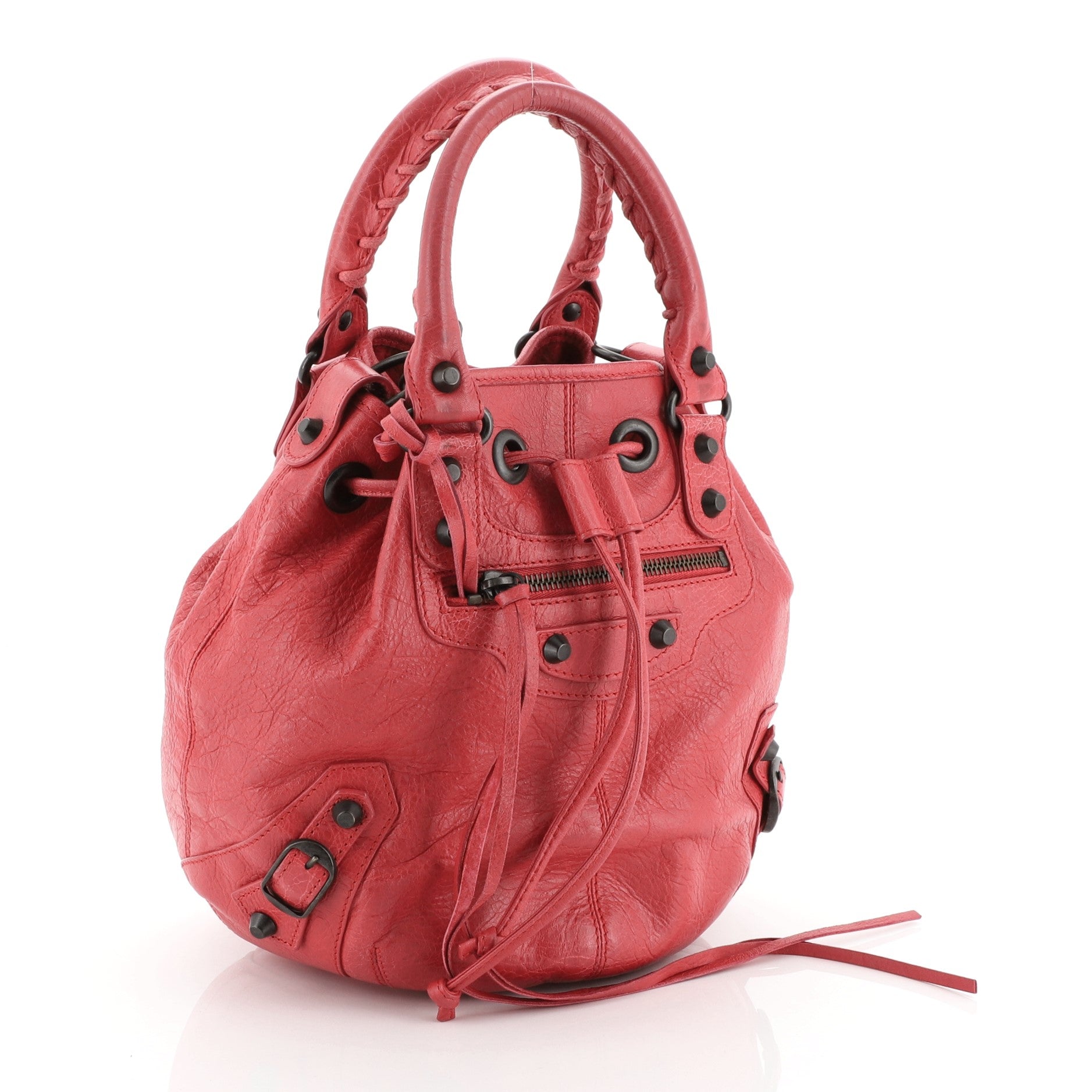 Pom Pon Classic Studs Bag Leather Mini