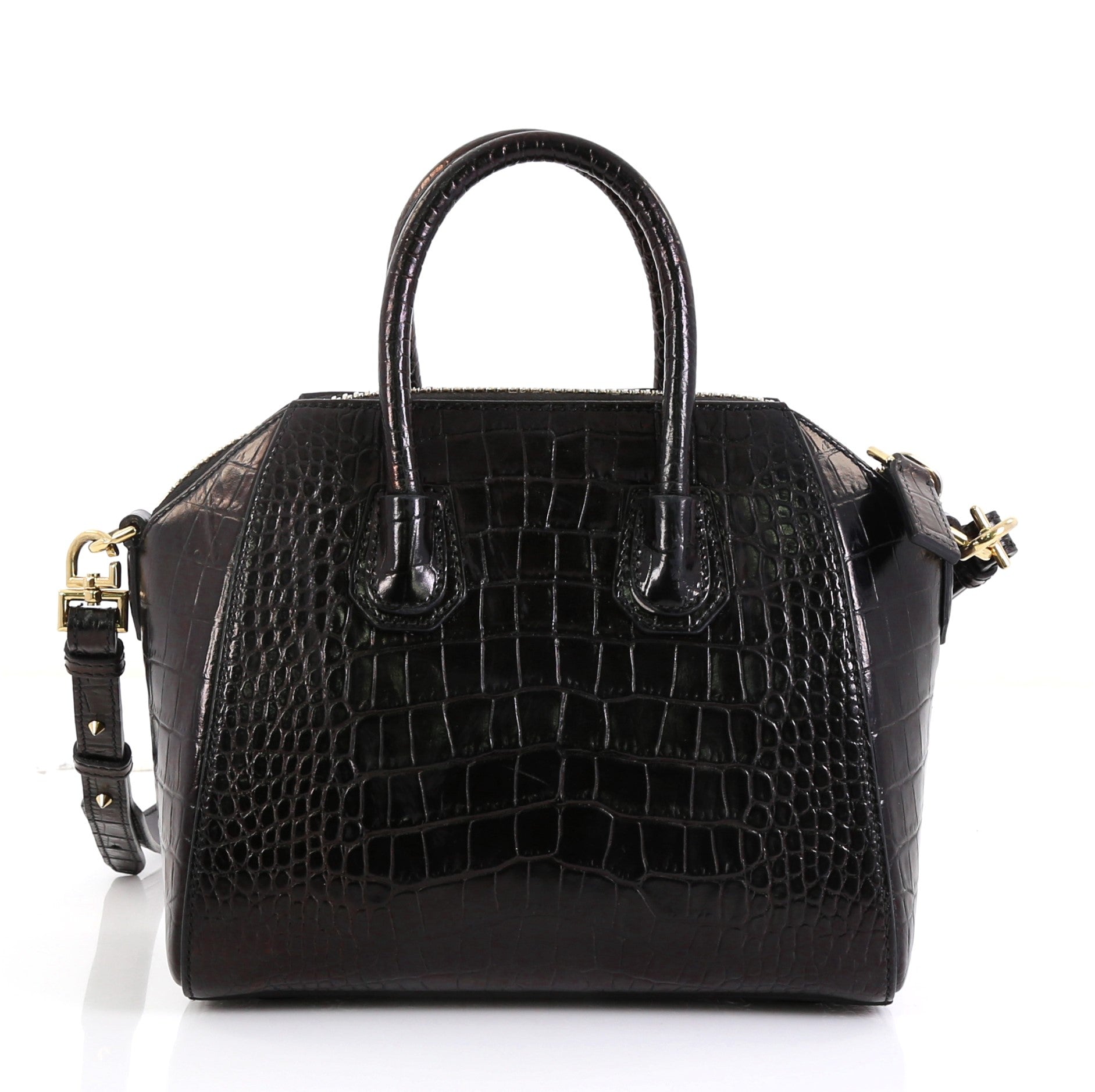 Antigona Bag Crocodile Embossed Leather Mini