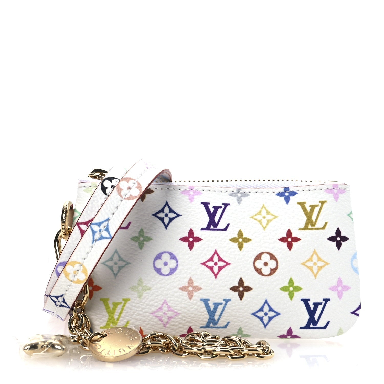 LV X TM Monogram Multicolor Phone Holder White