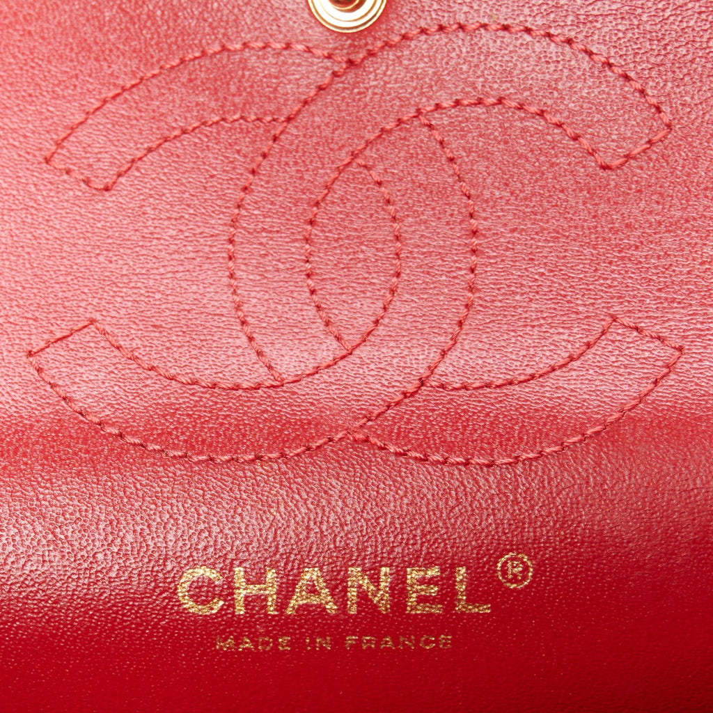 Aged Calfskin Quilted 2.55 Reissue Mini Flap Red