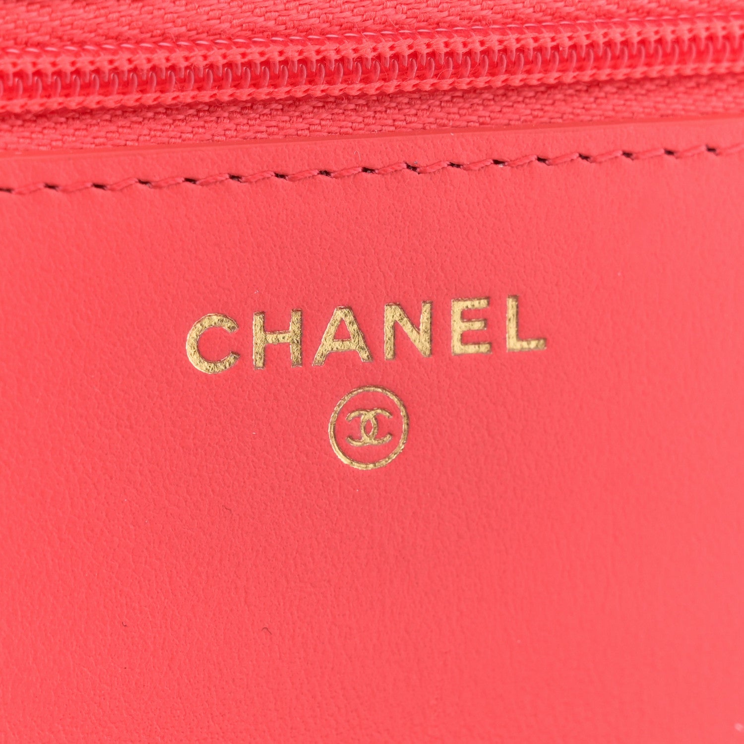 Caviar Quilted Bow Wallet On Chain WOC Orange