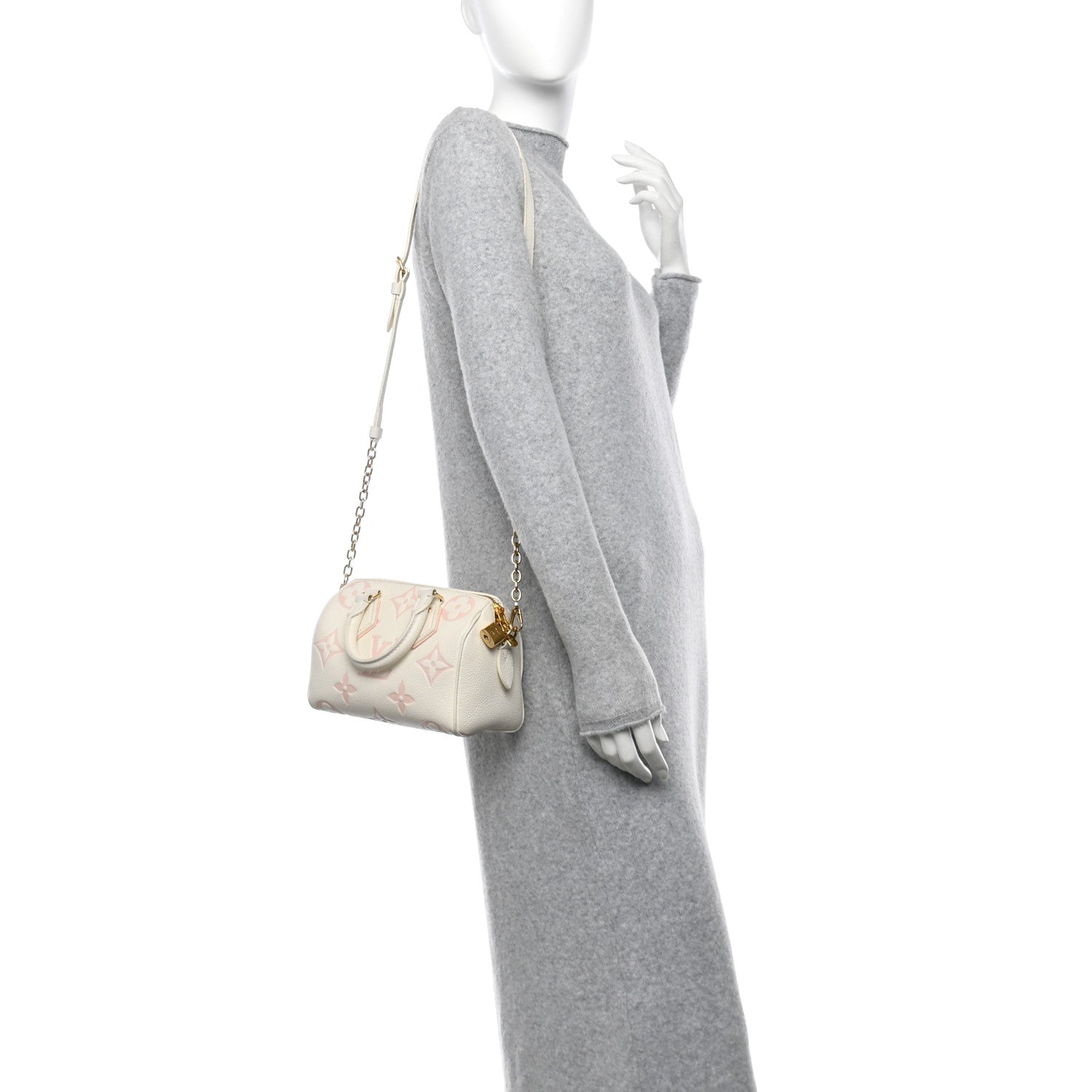 Empreinte Monogram Giant Speedy Bandouliere 20 Latte Chamallow