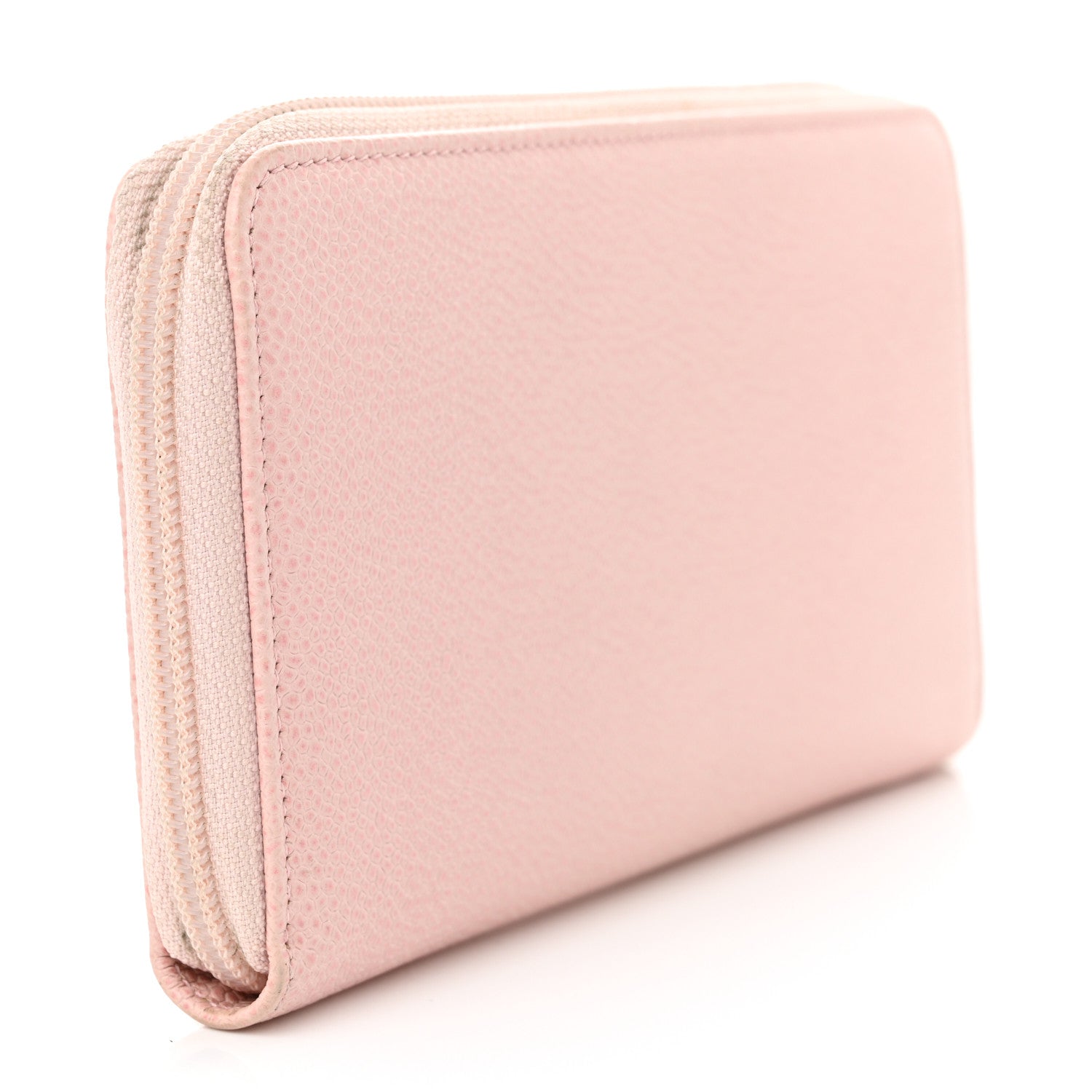 Caviar Large Timeless CC Zip Around Wallet Pink