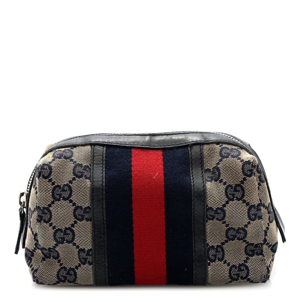Monogram Web Small Cosmetic Case Navy