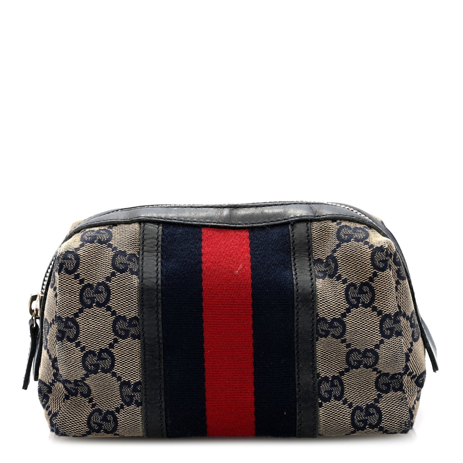 Monogram Web Small Cosmetic Case Navy