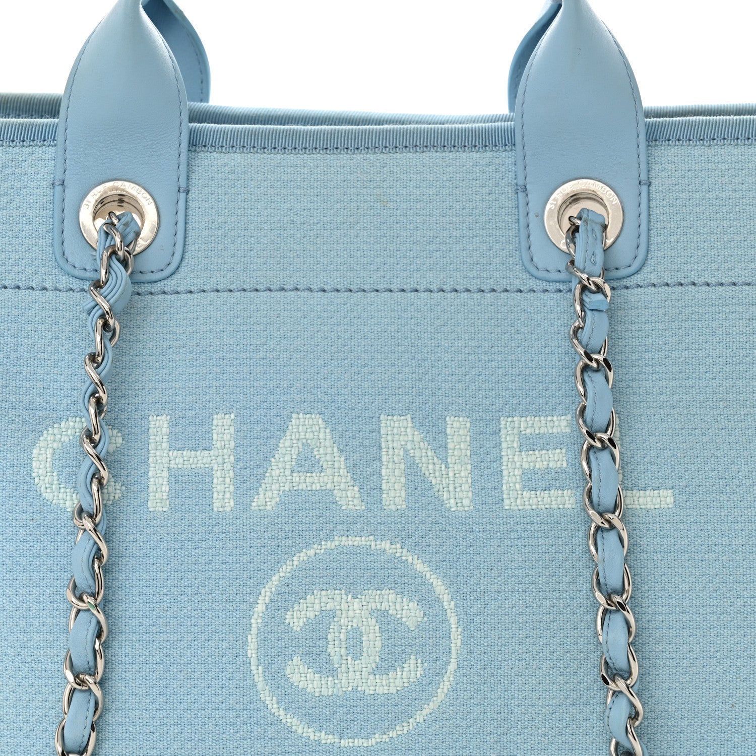Mixed Fibers Medium Deauville Tote Light Blue