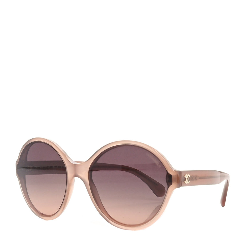 Acetate Mirrored Round Sunglasses 5387 Brown