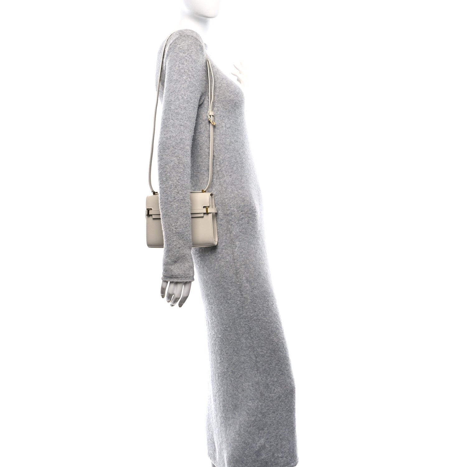 Smooth Calfskin Mini Manhattan Shoulder Bag Crema Soft
