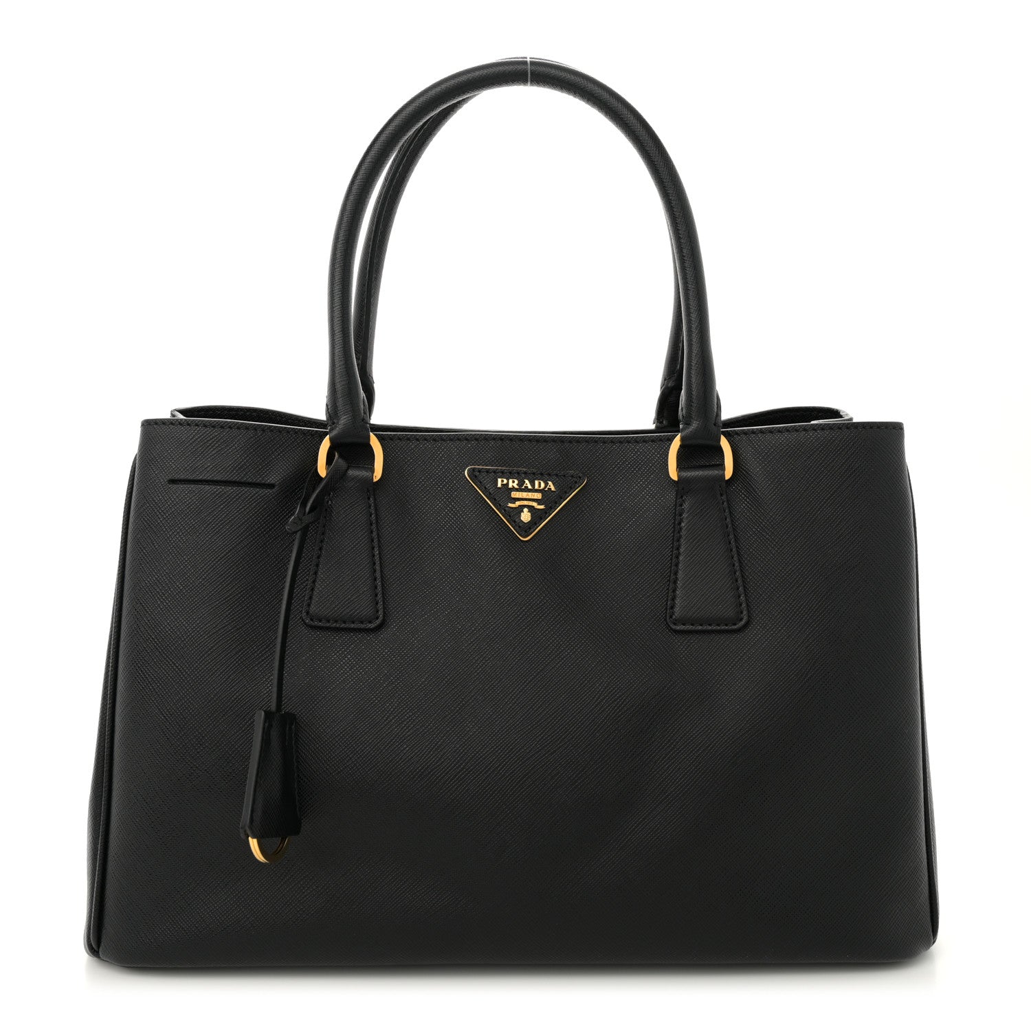Saffiano Lux Medium Tote Black