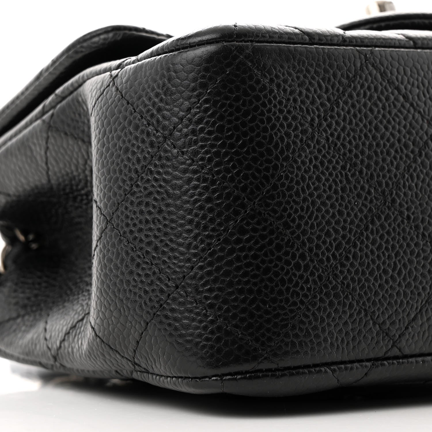 Caviar Quilted Mini Square Flap Black