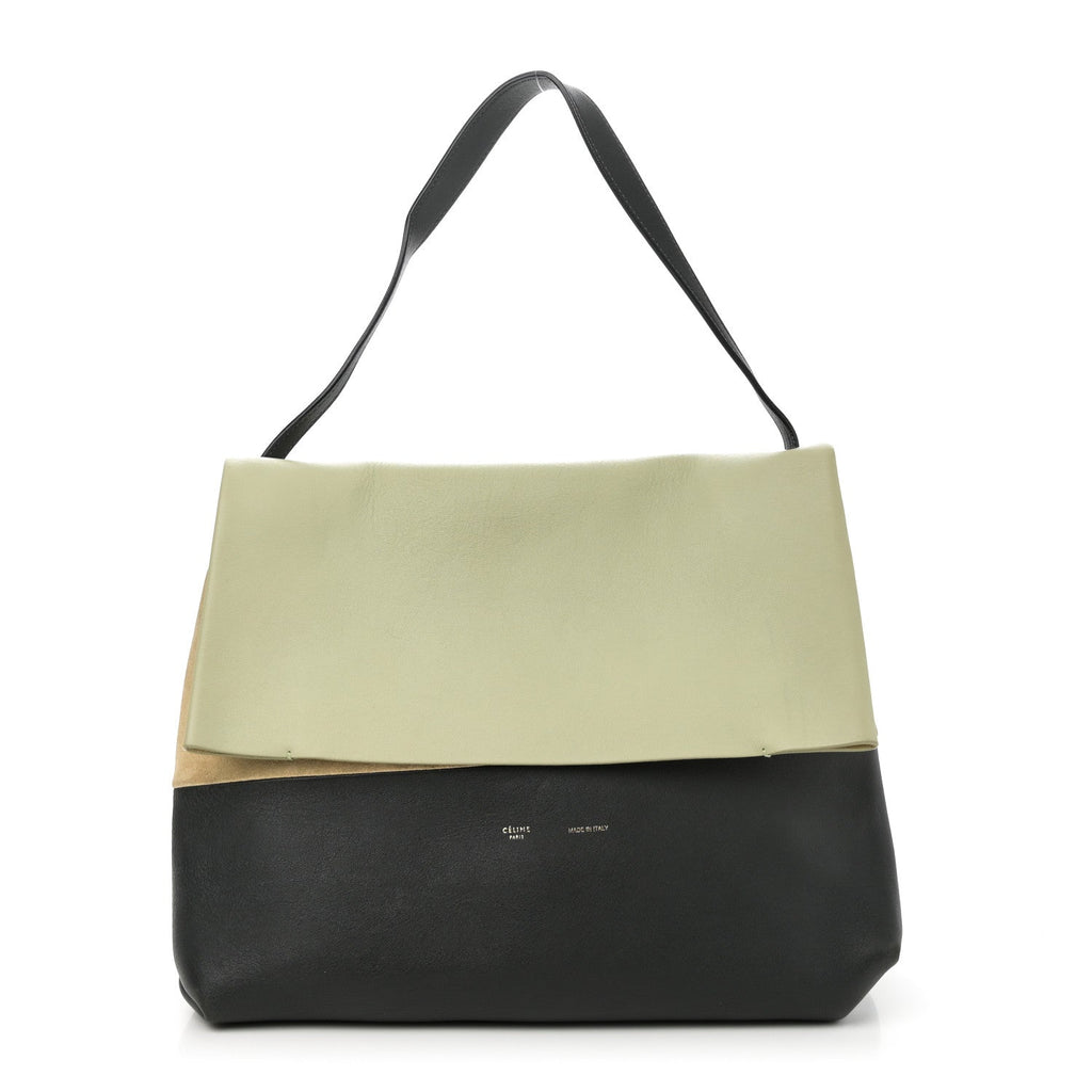Calfskin Suede All Soft Shoulder Bag Pistachio