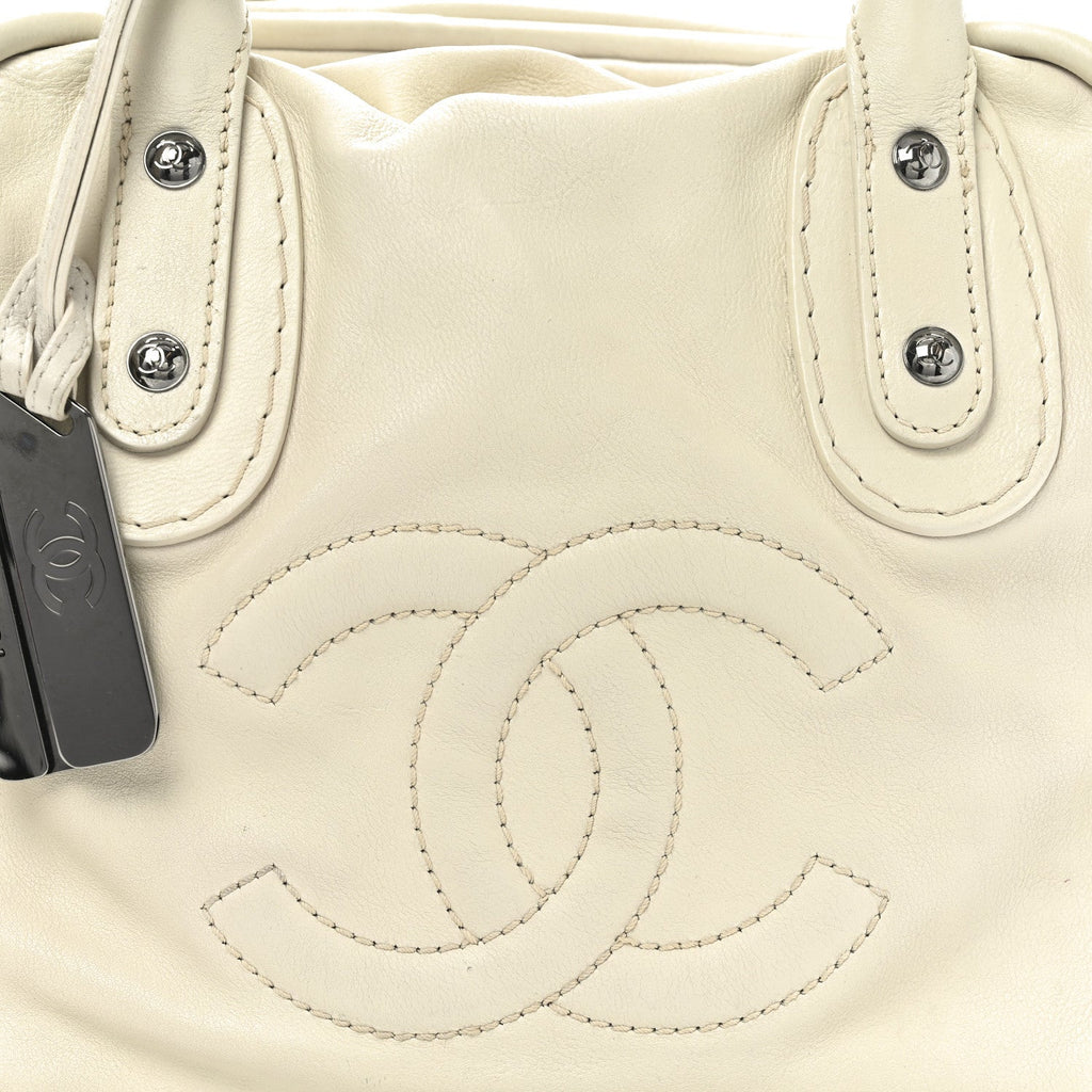 Calfskin Small CC Bowler White