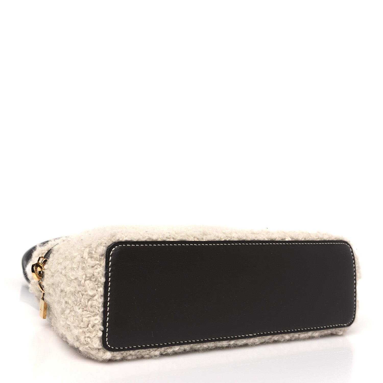 Boucle Alpaca L19 Extra Pocket Pouch Beige Dark Chocolate Licorice
