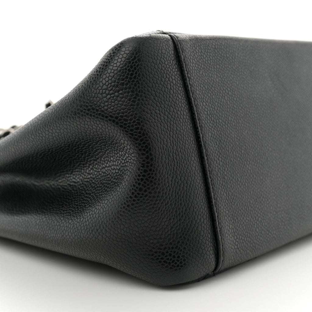 Caviar Quilted Grand Shopping Tote GST Black
