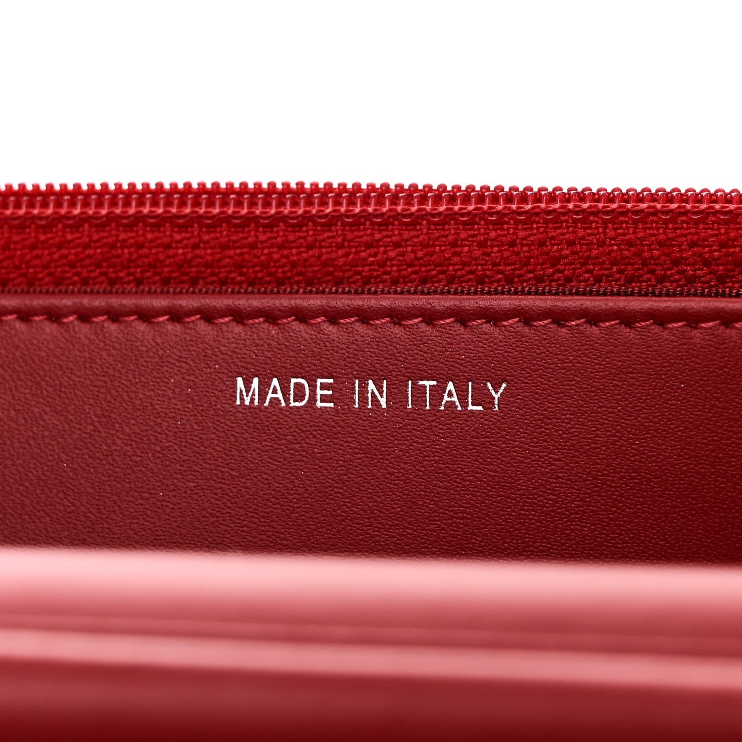 Glazed Calfskin Quilted Coco Boy Wallet On Chain WOC Red