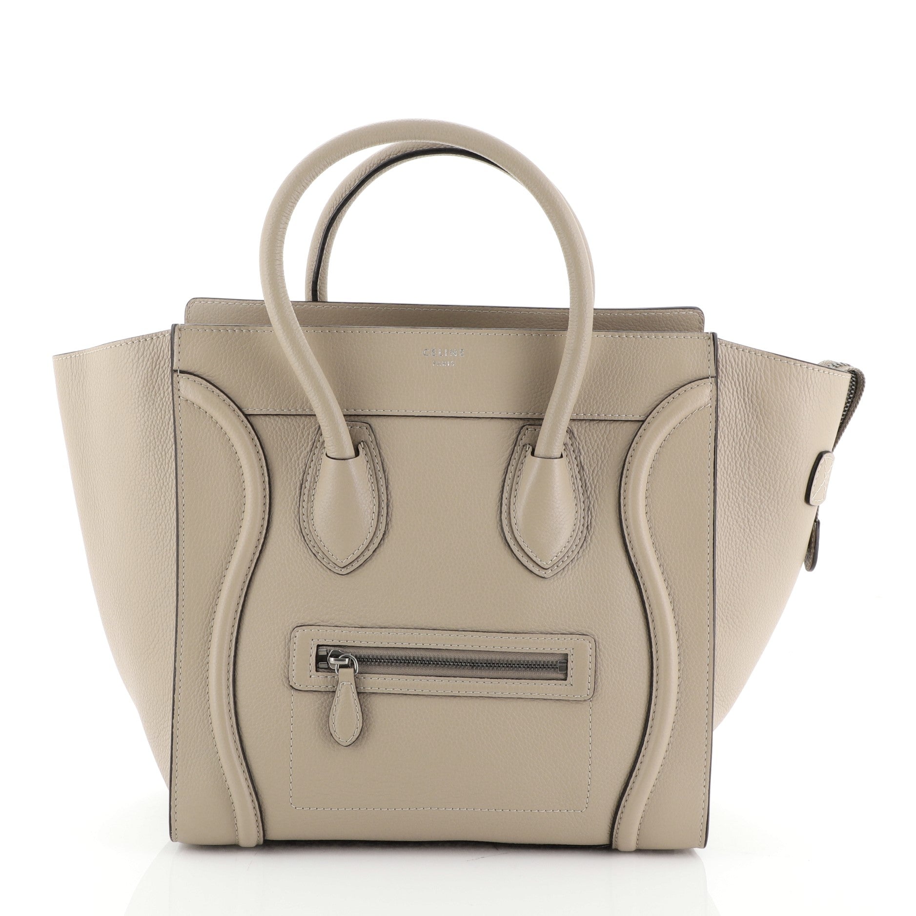 Luggage Handbag Grainy Leather Mini