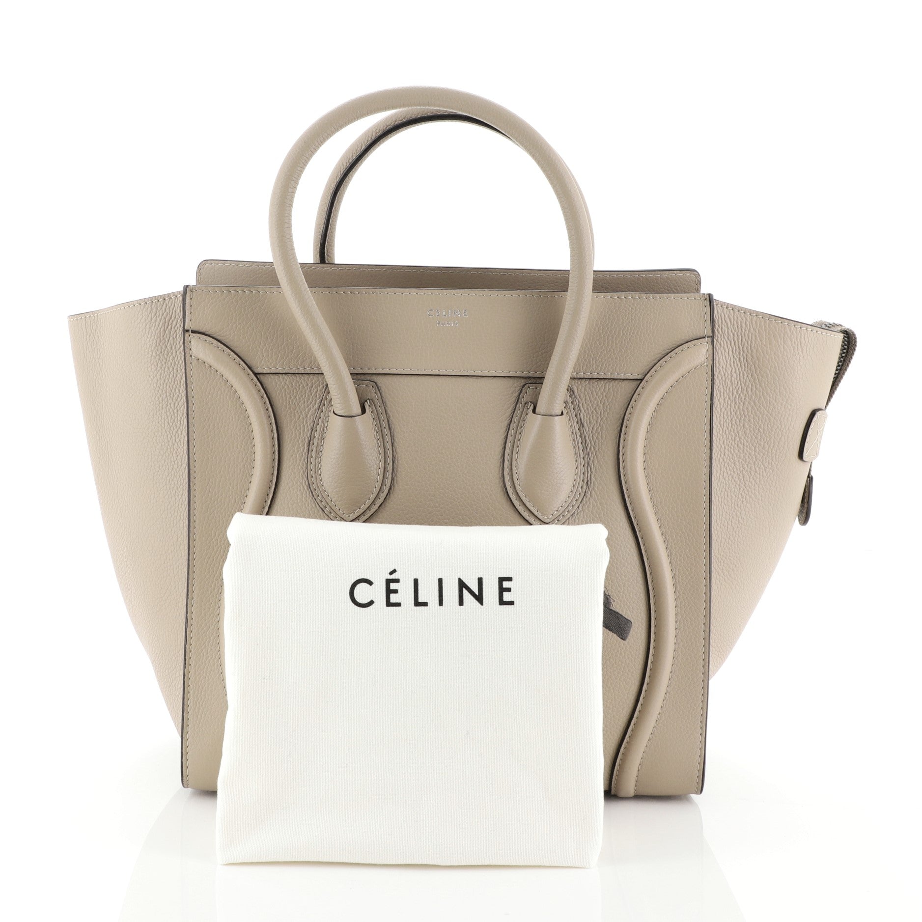 Luggage Handbag Grainy Leather Mini
