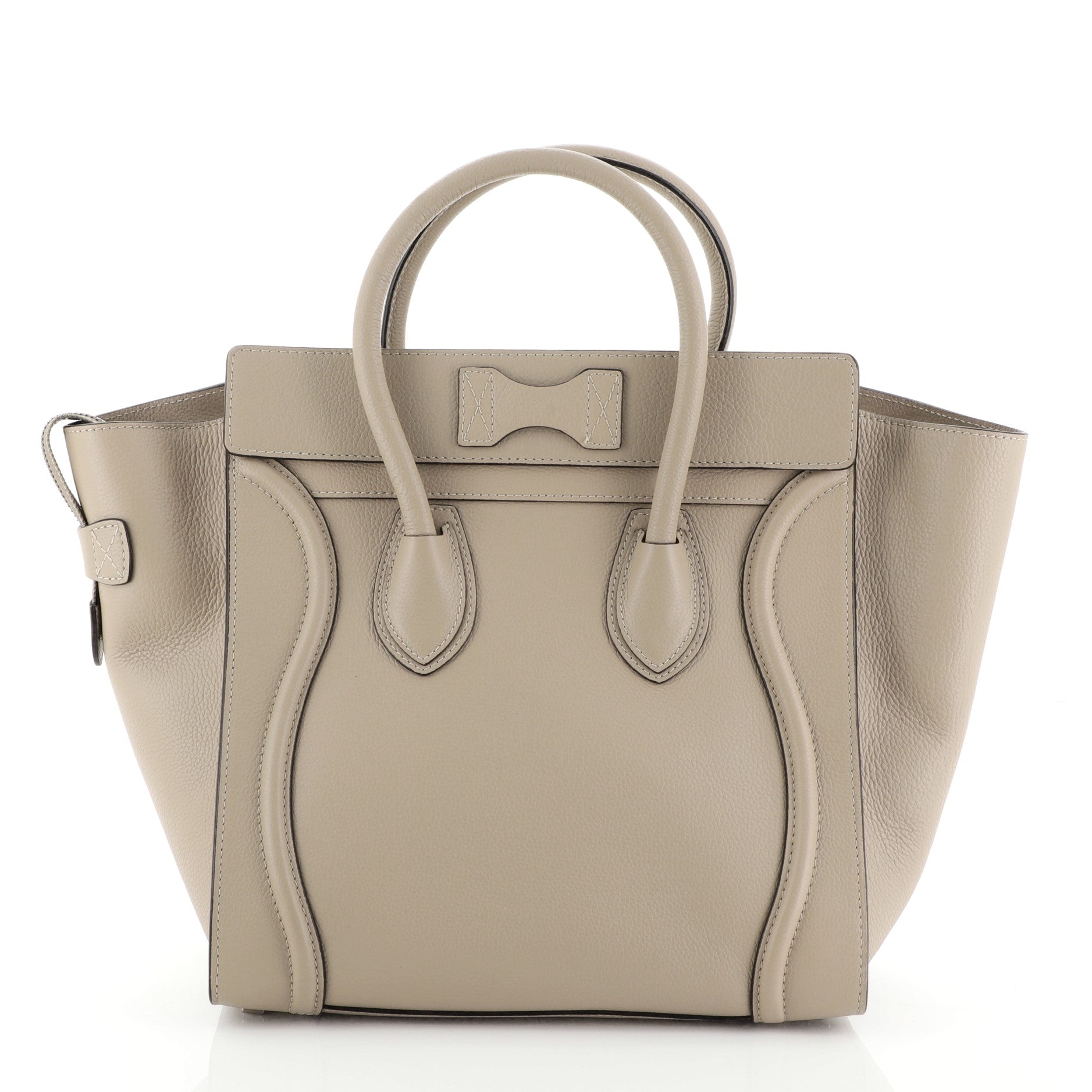 Luggage Handbag Grainy Leather Mini