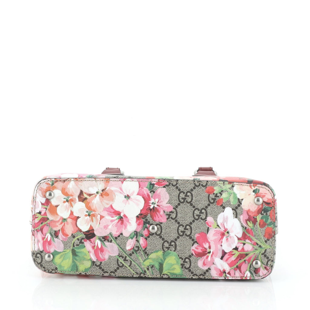 Linea A Convertible Tote Blooms Print GG Coated Canvas Mini
