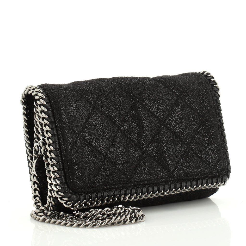 Falabella Flap Crossbody Bag Quilted Shaggy Deer Mini