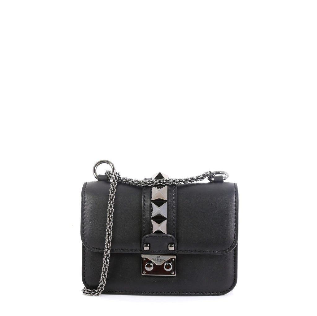 Glam Lock Shoulder Bag Leather Mini