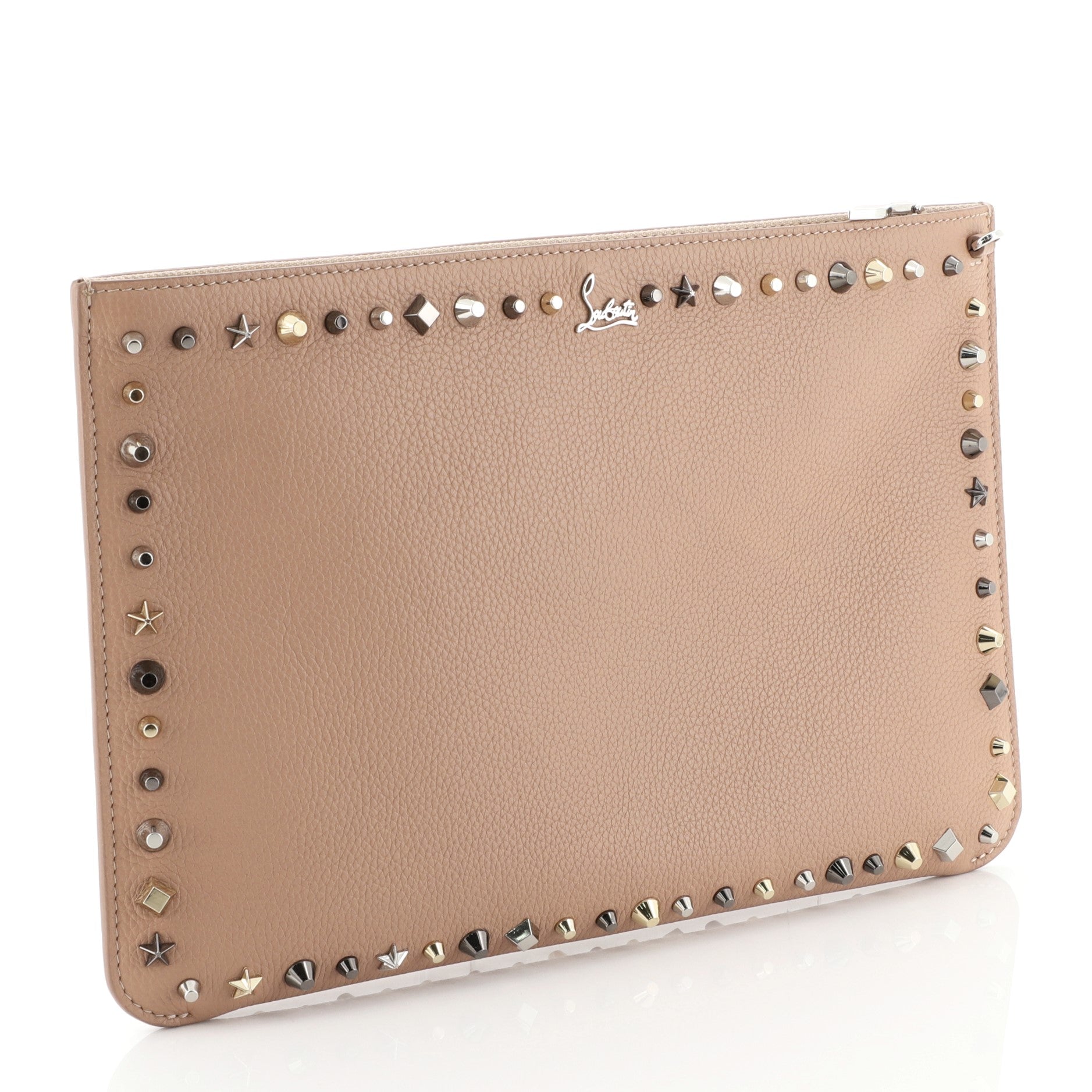 Loubiclutch Studded Leather