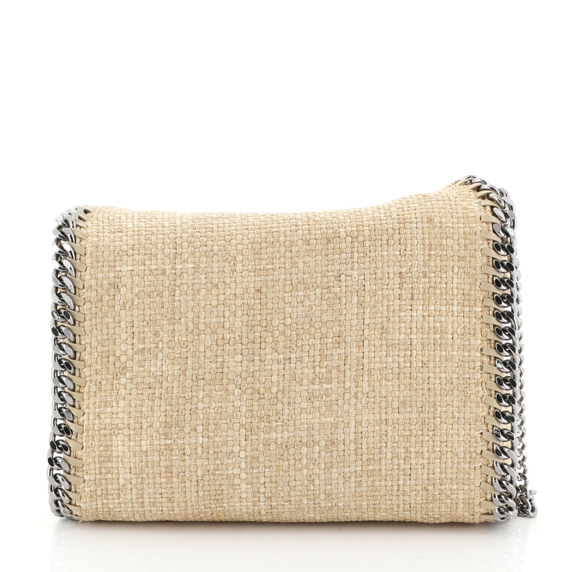 Falabella Fold Over Crossbody Bag Raffia Mini