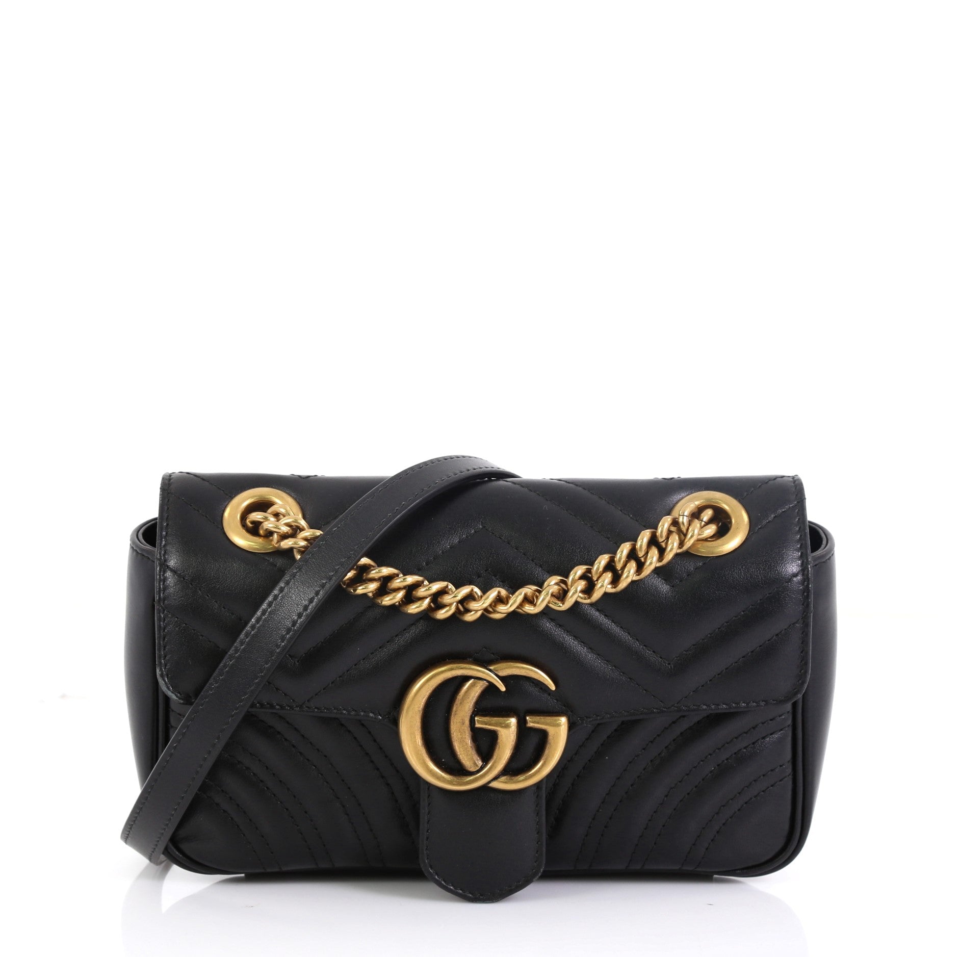 GG Marmont Flap Bag Matelasse Leather Mini