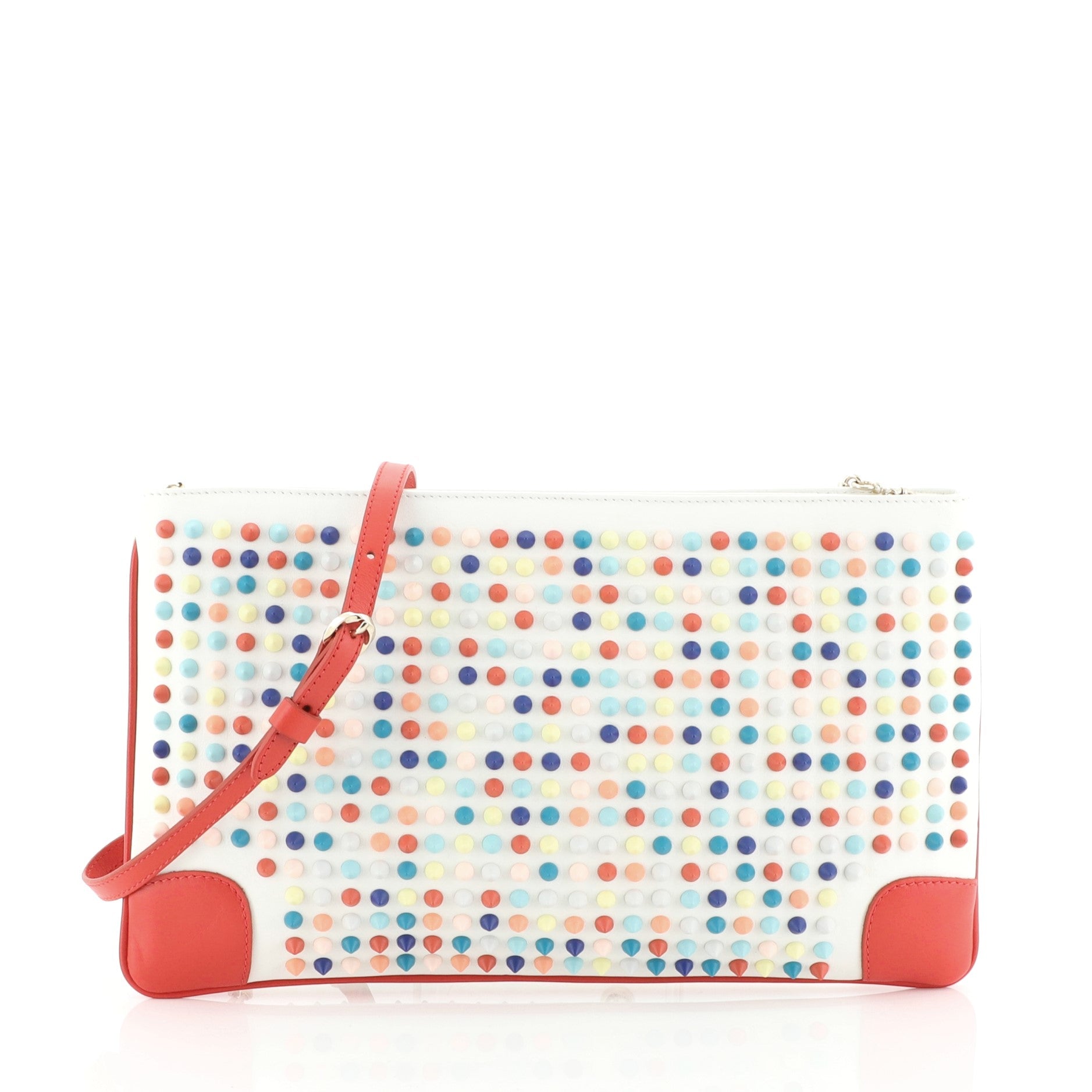 Loubiposh Clutch Spiked Leather
