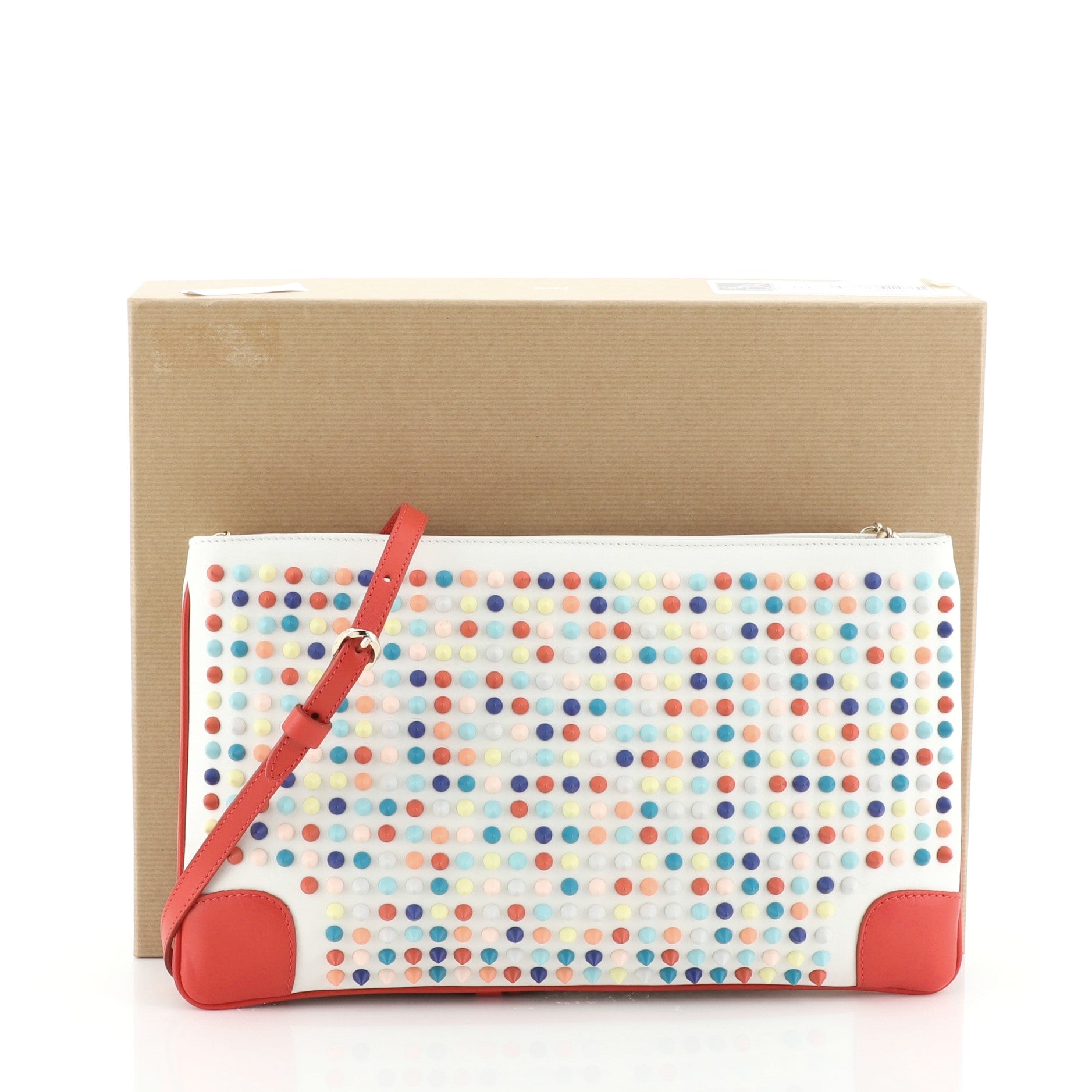 Loubiposh Clutch Spiked Leather