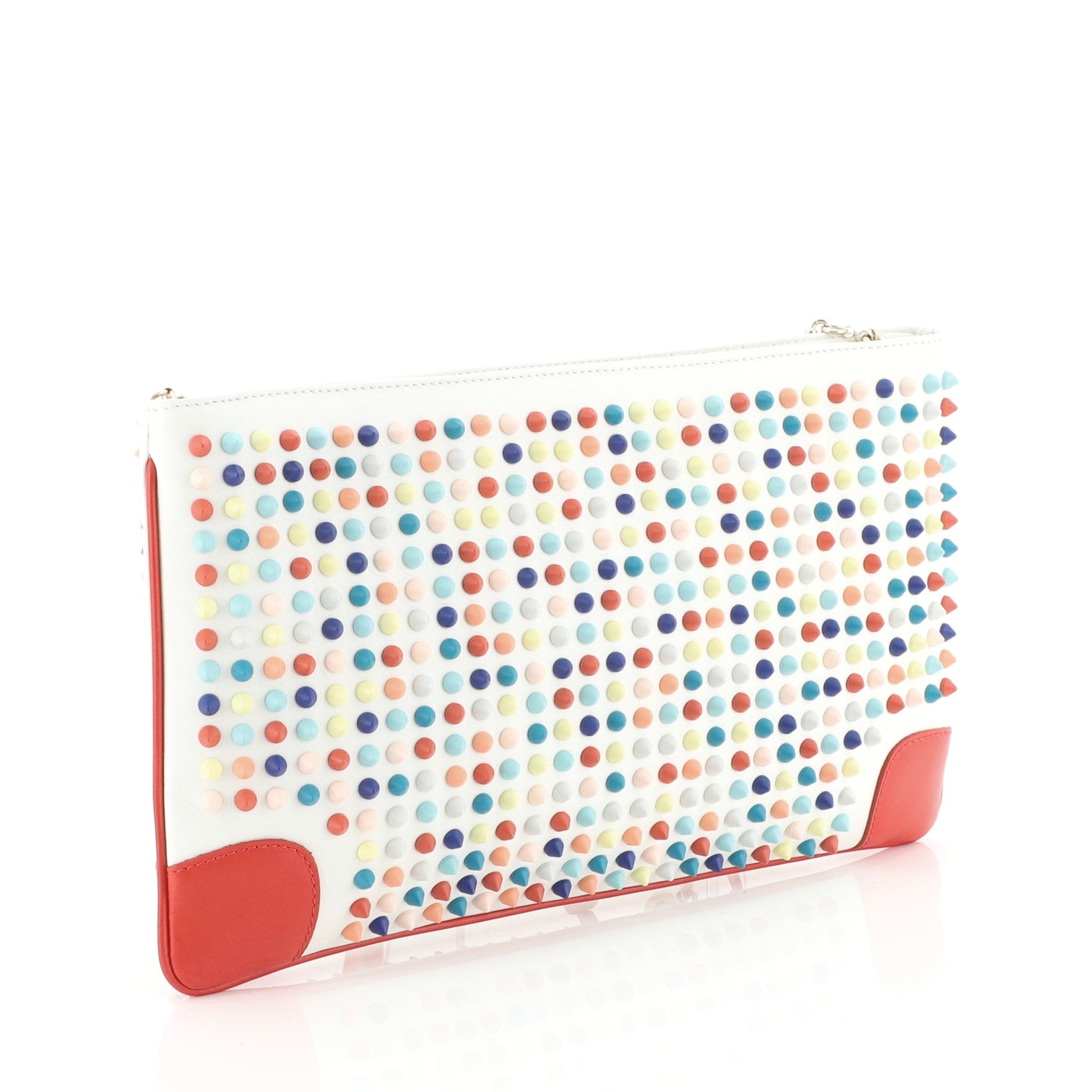 Loubiposh Clutch Spiked Leather