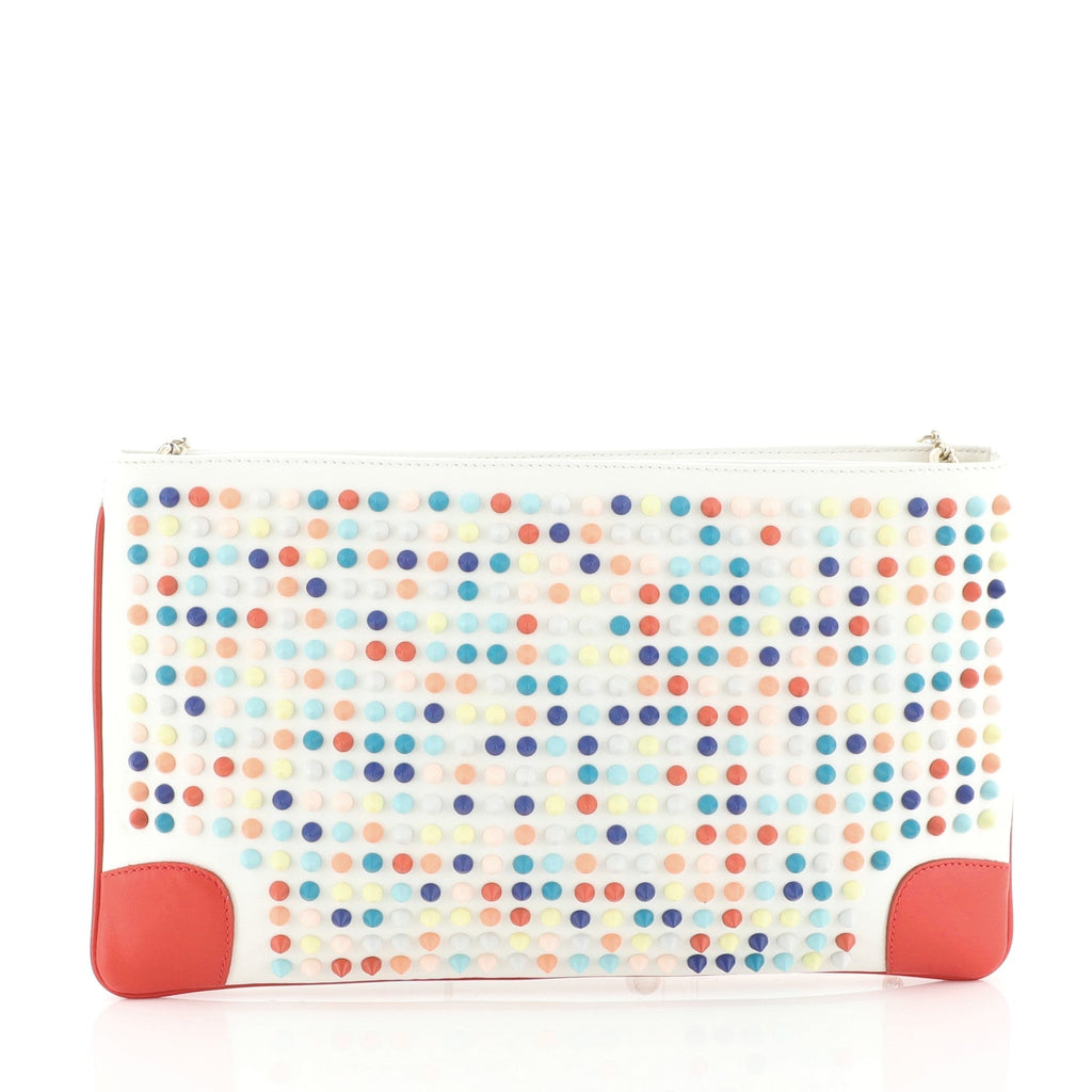 Loubiposh Clutch Spiked Leather
