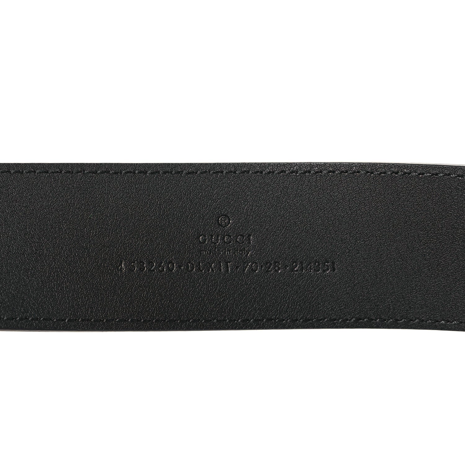 Moon Calfskin Pearl Double G 40mm Belt 70 28 Black Cream