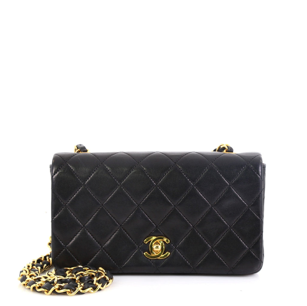 Vintage Full Flap Bag Quilted Lambskin Mini