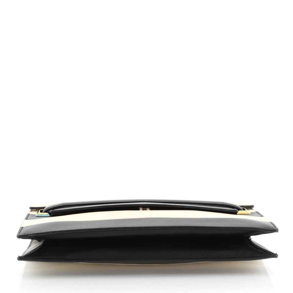 My Rockstud Clutch Striped Leather