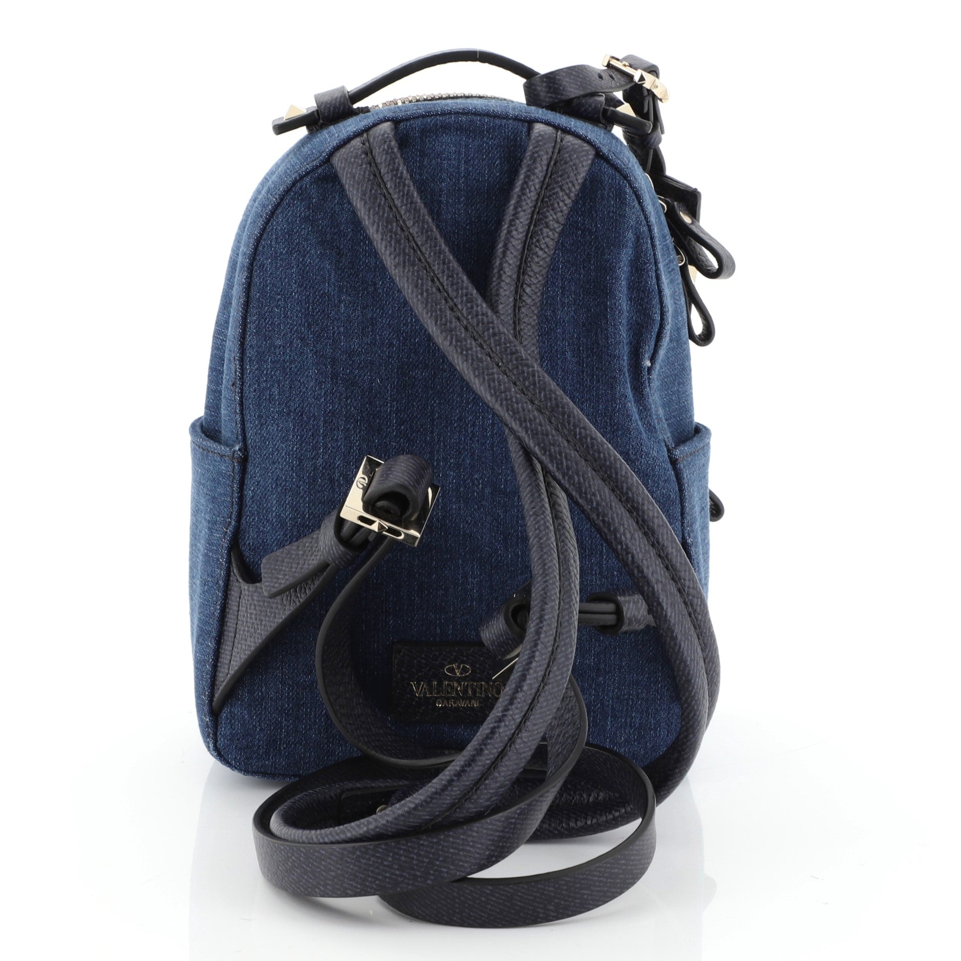 Backpack Denim with Butterfly Applique Mini