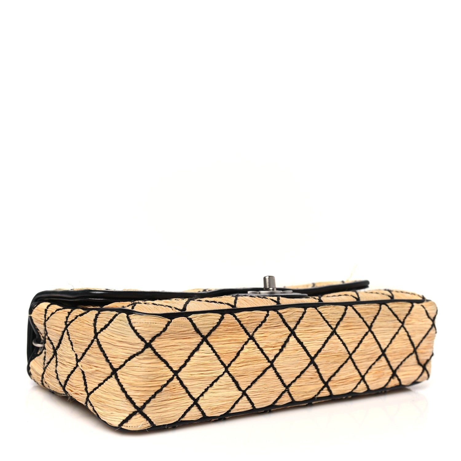 Straw Diamond Stitch Flap