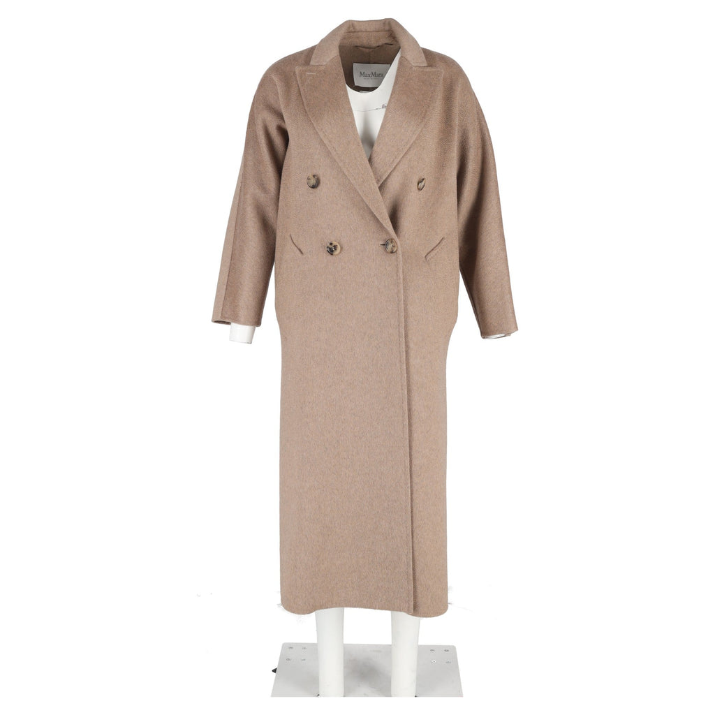 Max Mara Selina Double-Breasted Coat in Beige Cashmere