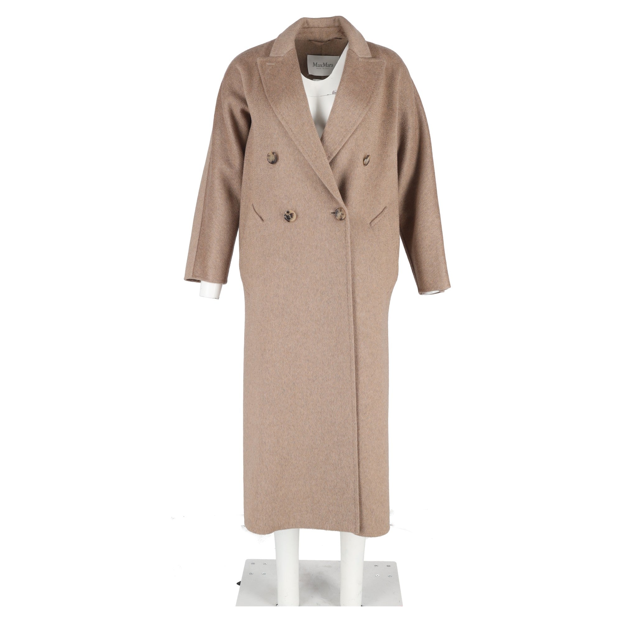 Max Mara Selina Double-Breasted Coat in Beige Cashmere