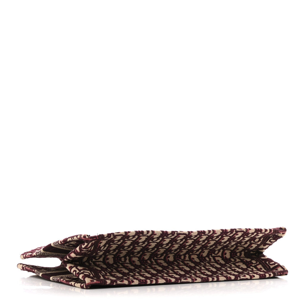 Oblique Medium Book Tote Burgundy Multicolor