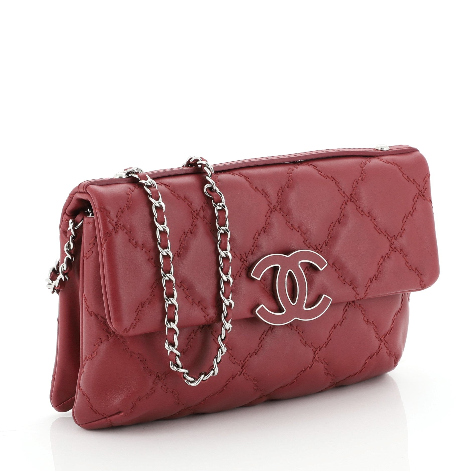 Double Stitch Hamptons Flap Bag Quilted Calfskin Mini