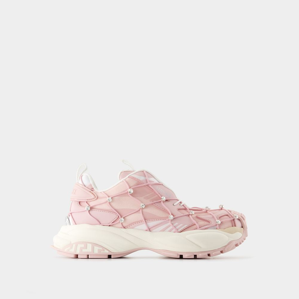 Women's Sneakers - Versace - Leather - Pink